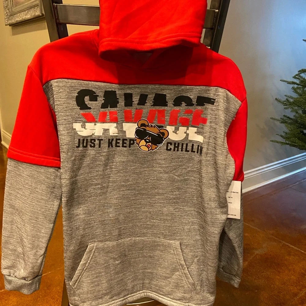 Savage Red and Gray‎ Men's Sweater
